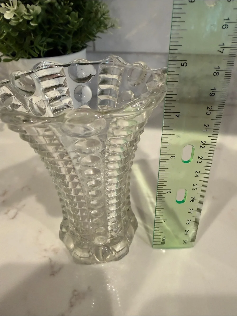 Vintage vase Indiana Glass Mayflower Clear Glass bud Vase
